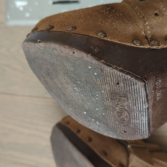 Suede heeled clogs size 37/6 - Picture 7 of 11